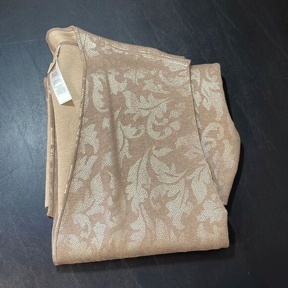 Chicos Sleeveless Reversible Duster. Beige/Gold. Size 2. - Picture 6 of 10